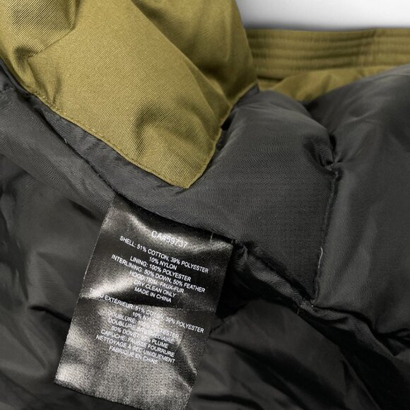 Toboggan Down Olive Green Removable Hood Fur Parka Puffer Coat Jacket Women's XS - Picture 13 of 14